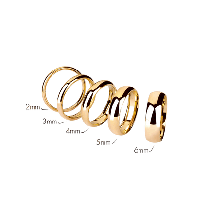 Argolla Mate + Lisa Oro Rosado 14k