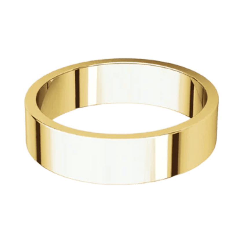 Argolla Clásica Plana Oro Amarillo 14k