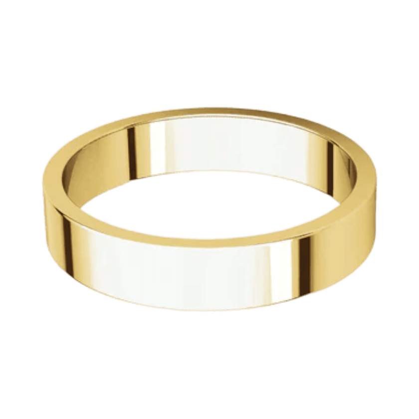 Argolla Clásica Plana Oro Amarillo 14k