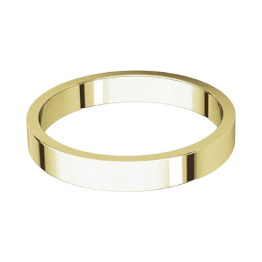 Argolla Clásica Plana Oro Amarillo 14k