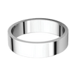 Argolla Clásica Plana Oro Blanco 14k