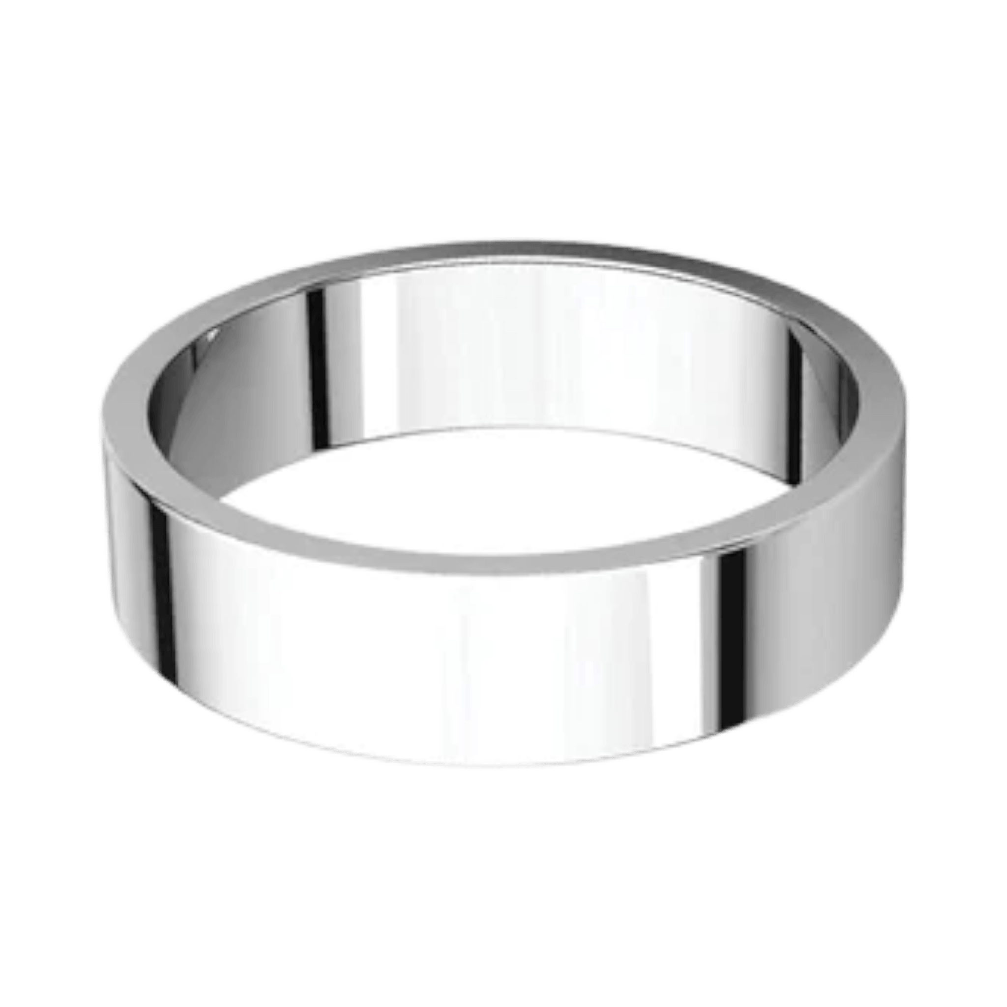 Argolla Clásica Plana Oro Blanco 14k