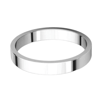 Argolla Clásica Plana Oro Blanco 14k