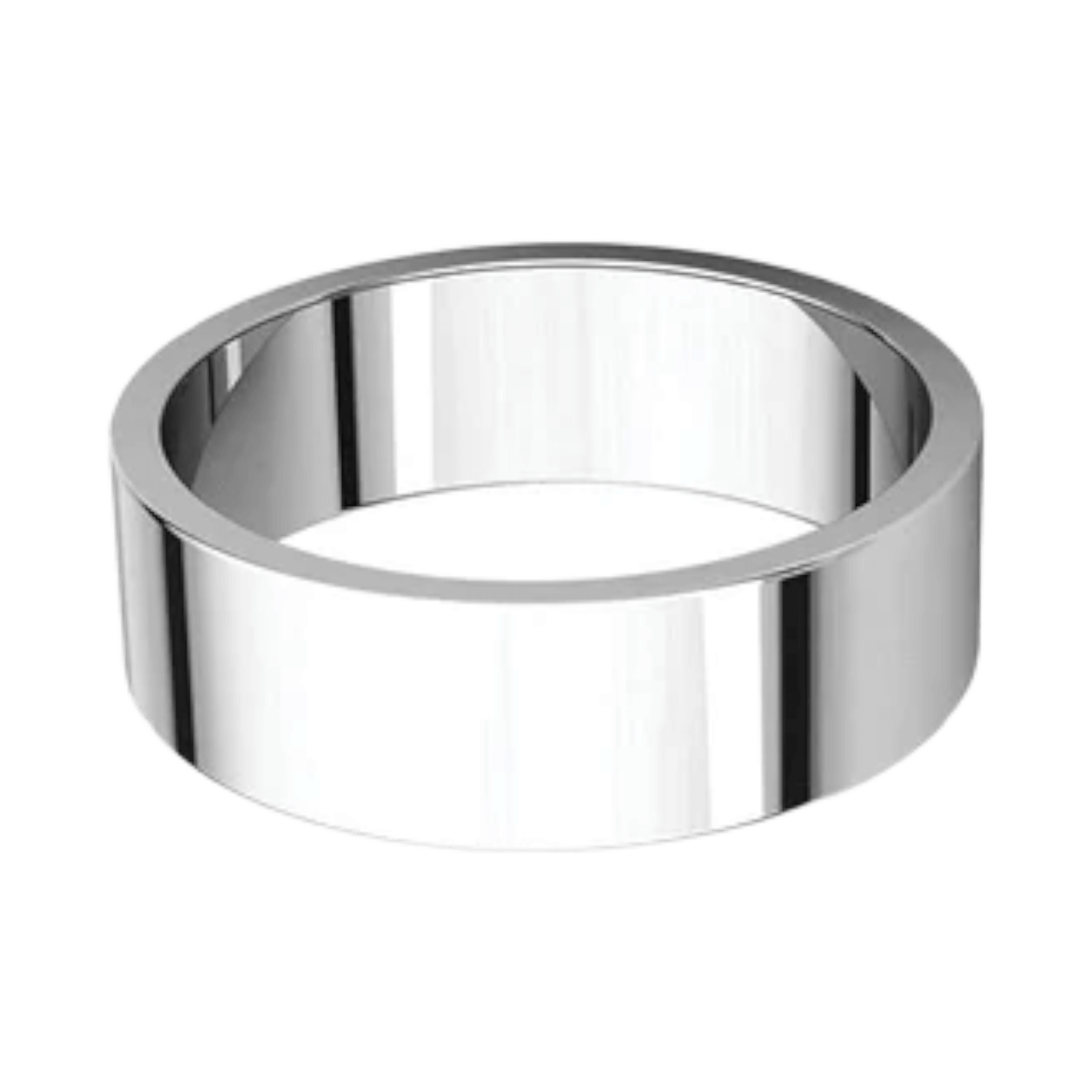 Argolla Clásica Plana Oro Blanco 14k