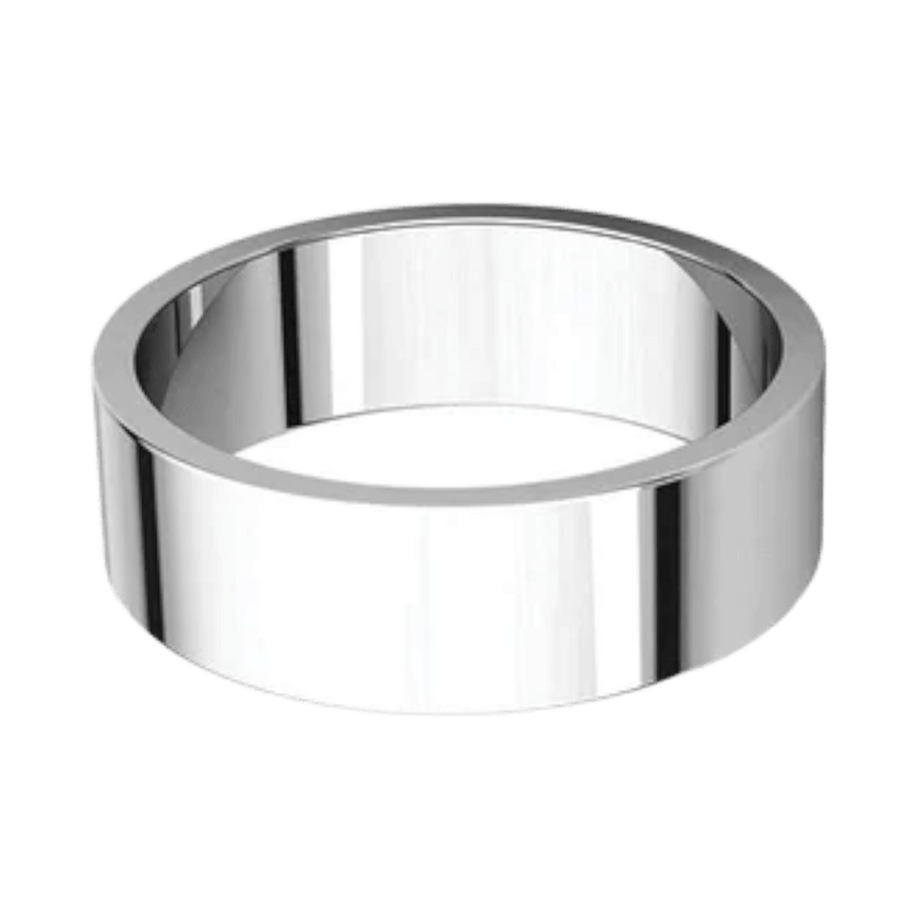 Argolla Clásica Plana Oro Blanco 14k