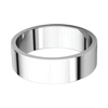 Argolla Clásica Plana Oro Blanco 14k