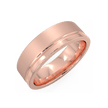 Argolla Mate + Lisa Oro Rosado 14k