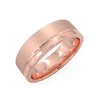 Argolla Mate + Lisa Oro Rosado 14k