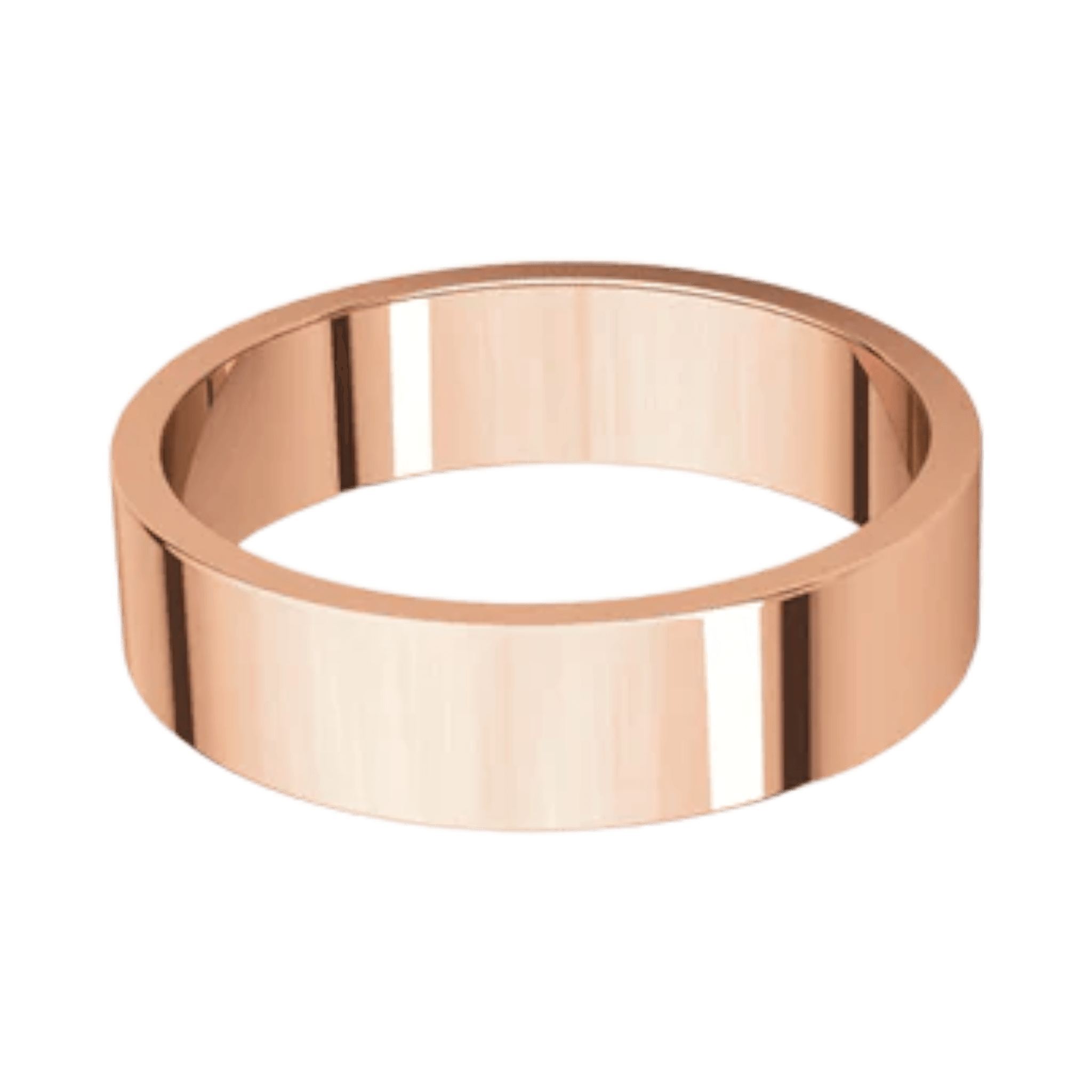 Argolla Clásica Plana Oro Rosado 14k