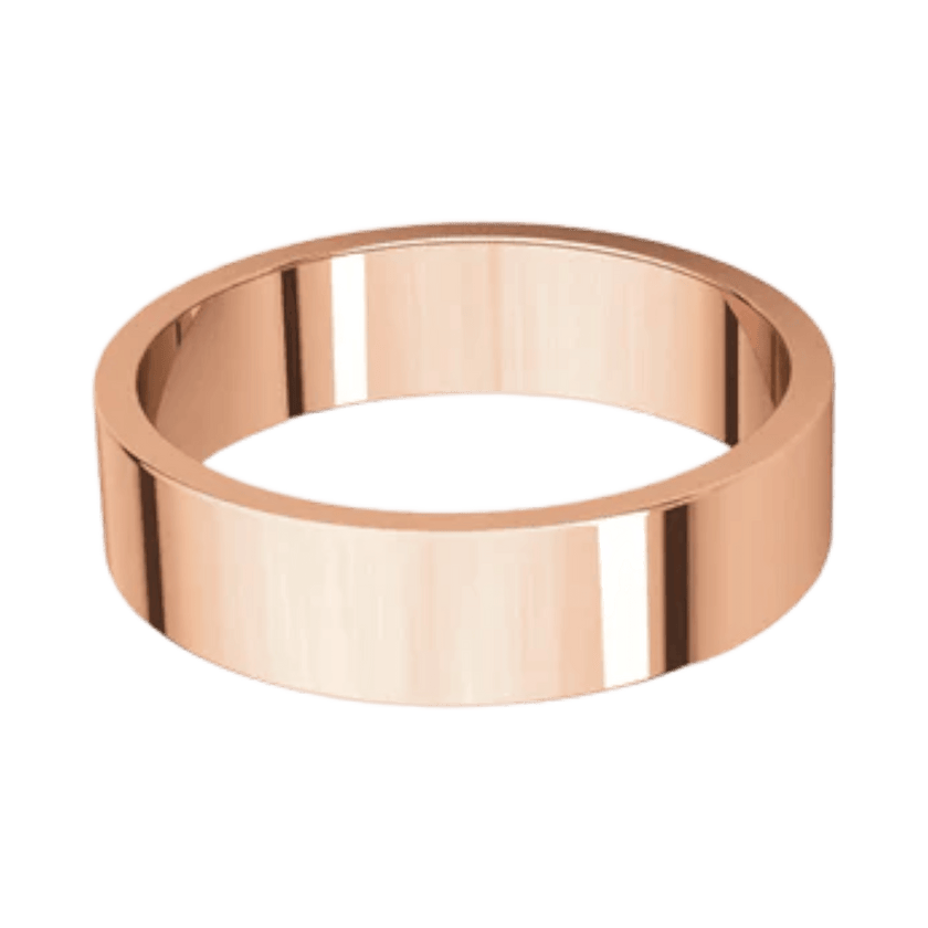 Argolla Clásica Plana Oro Rosado 14k