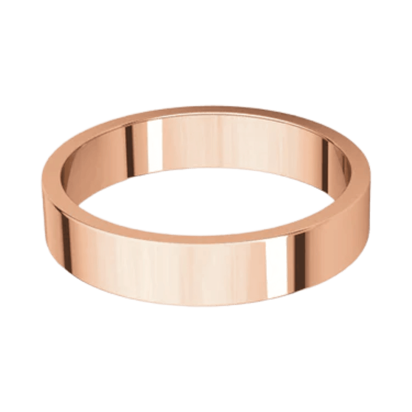 Argolla Clásica Plana Oro Rosado 14k