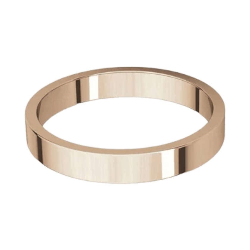 Argolla Clásica Plana Oro Rosado 14k