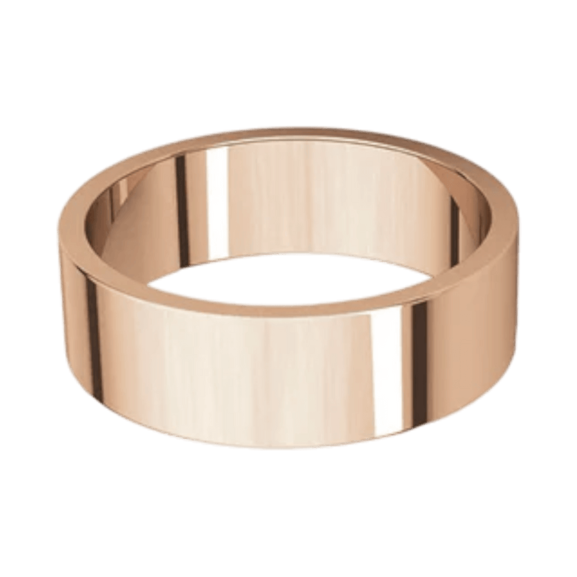 Argolla Clásica Plana Oro Rosado 14k