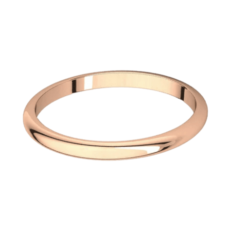 Argolla Clásica Oro Rosado 14k