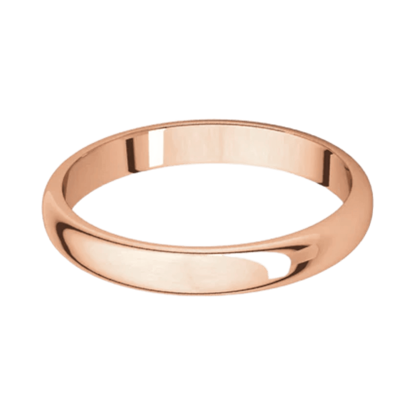 Argolla Clásica Oro Rosado 14k