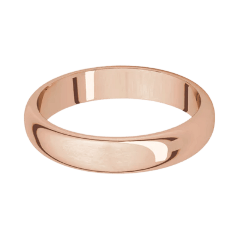 Argolla Clásica Oro Rosado 14k