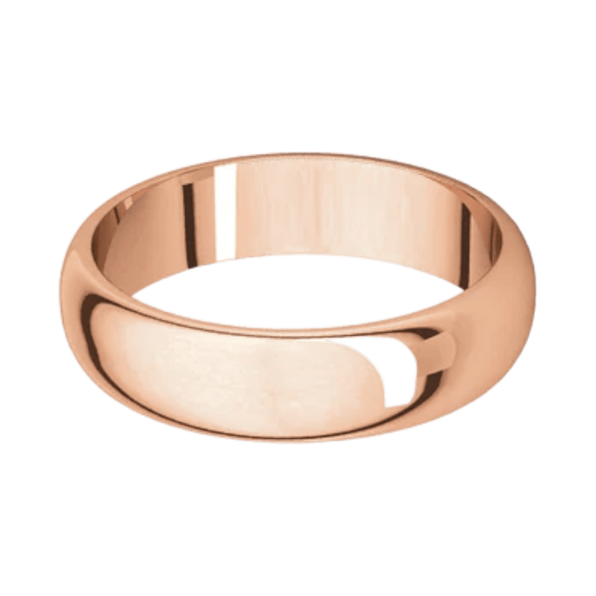 Argolla Clásica Oro Rosado 14k