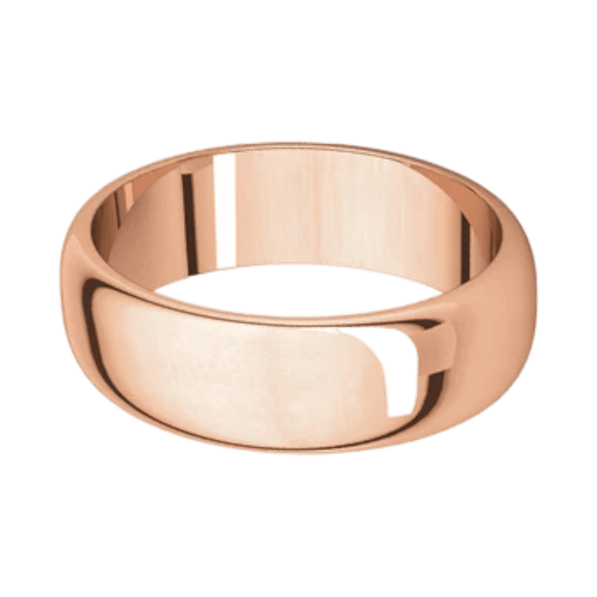 Argolla Clásica Oro Rosado 14k